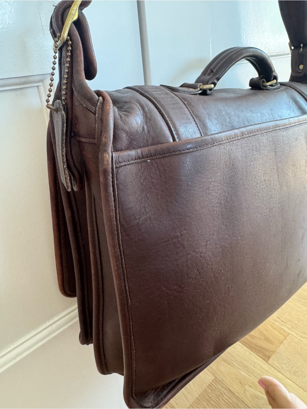 Coach Vintage Essex Legacy Leather Briefcase Messenger Laptop Bag Brown - Picture 7 of 16